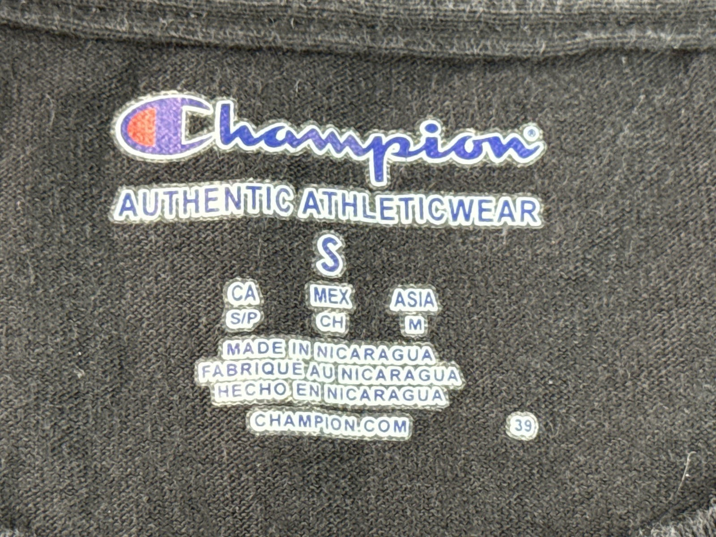 Champion Cal State Northridge Graphic Tee S Black Cotton Short Sleeve Shirt