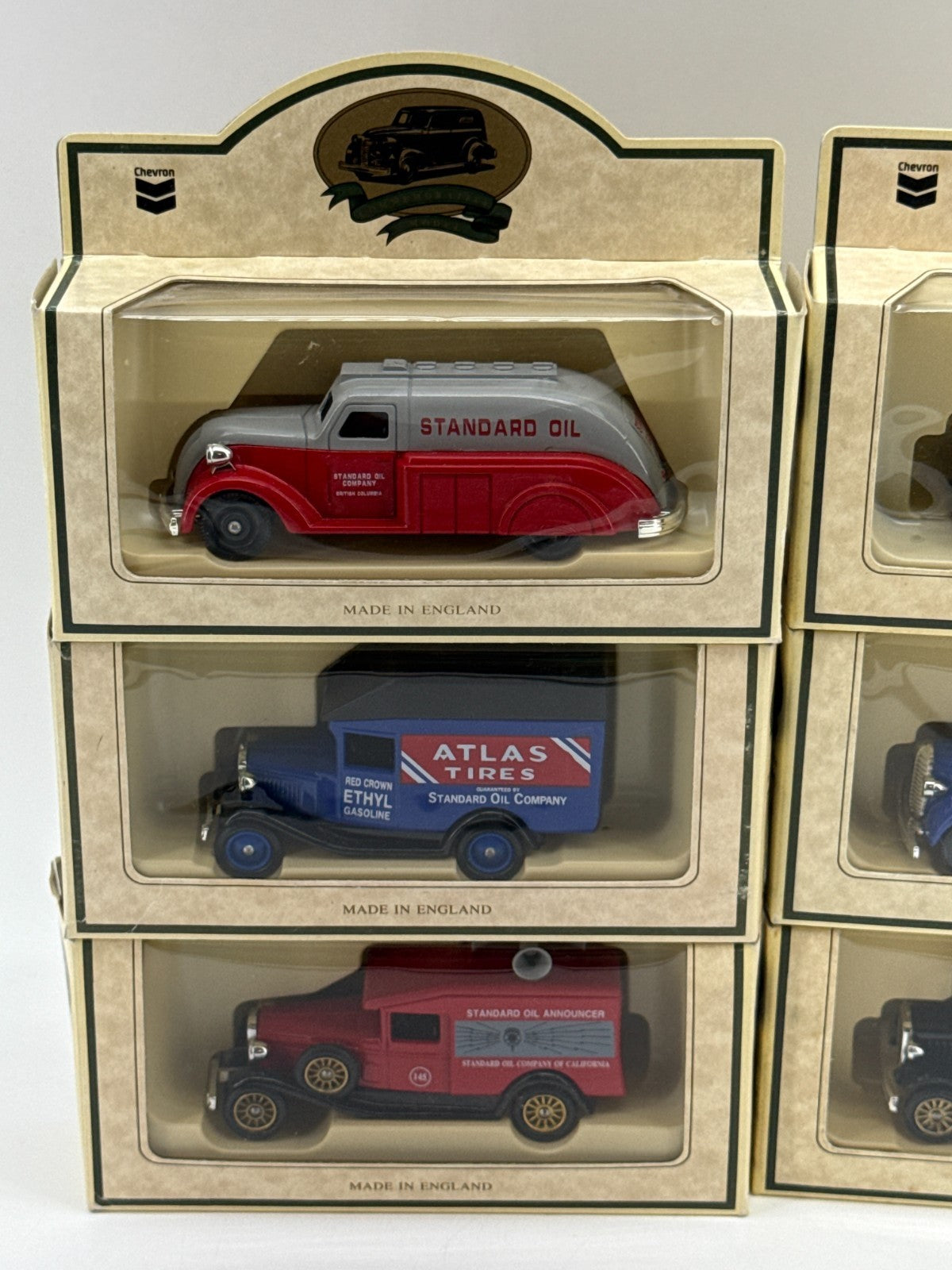 Lledo Days Gone Standard Oil Chevron Truck Set Lot 6 Diecast England Boxed Red