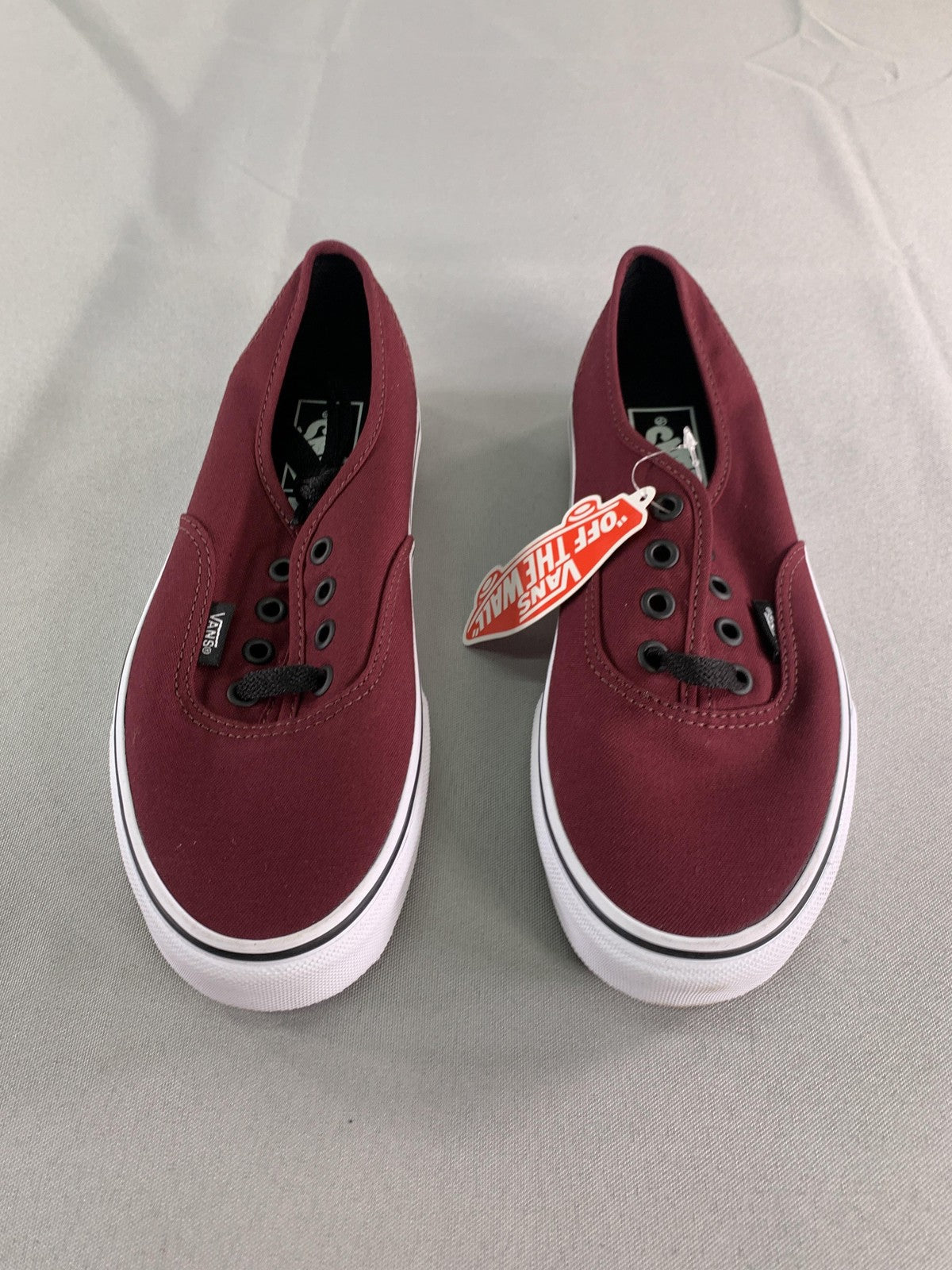 Vans Authentic Shoes Mens Size 6 Port Royale Black Low Top Canvas Womens 7.5