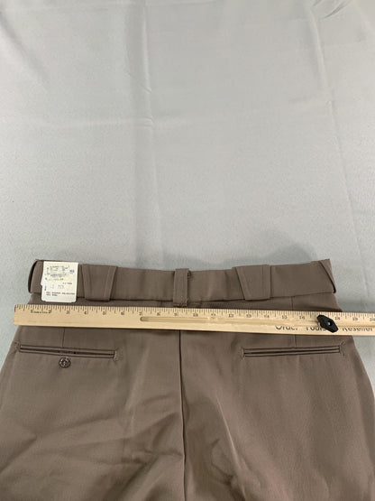 Flying Cross Pants Mens 18 Regular Brown Wool Blend Uniform Dress Made USA on