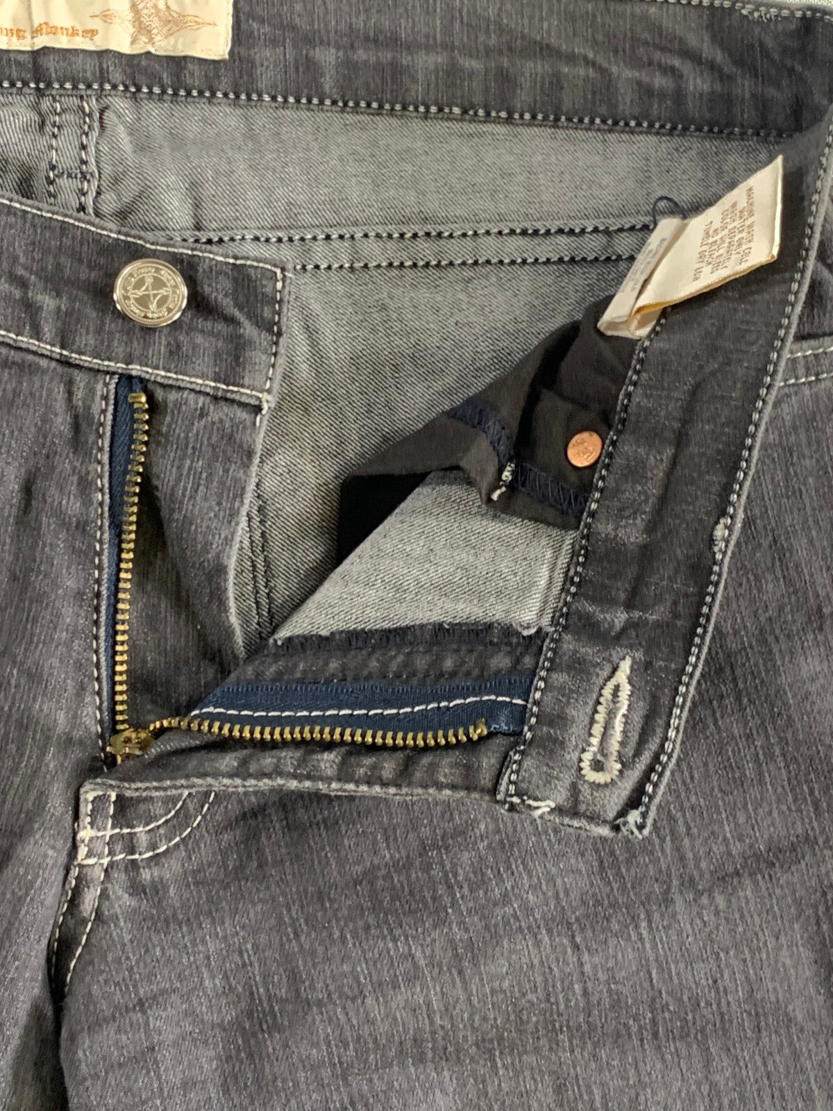 Flying Monkey Gray Skinny Jeans Size 9 Stretch Mid Rise USA Made Classic Fit