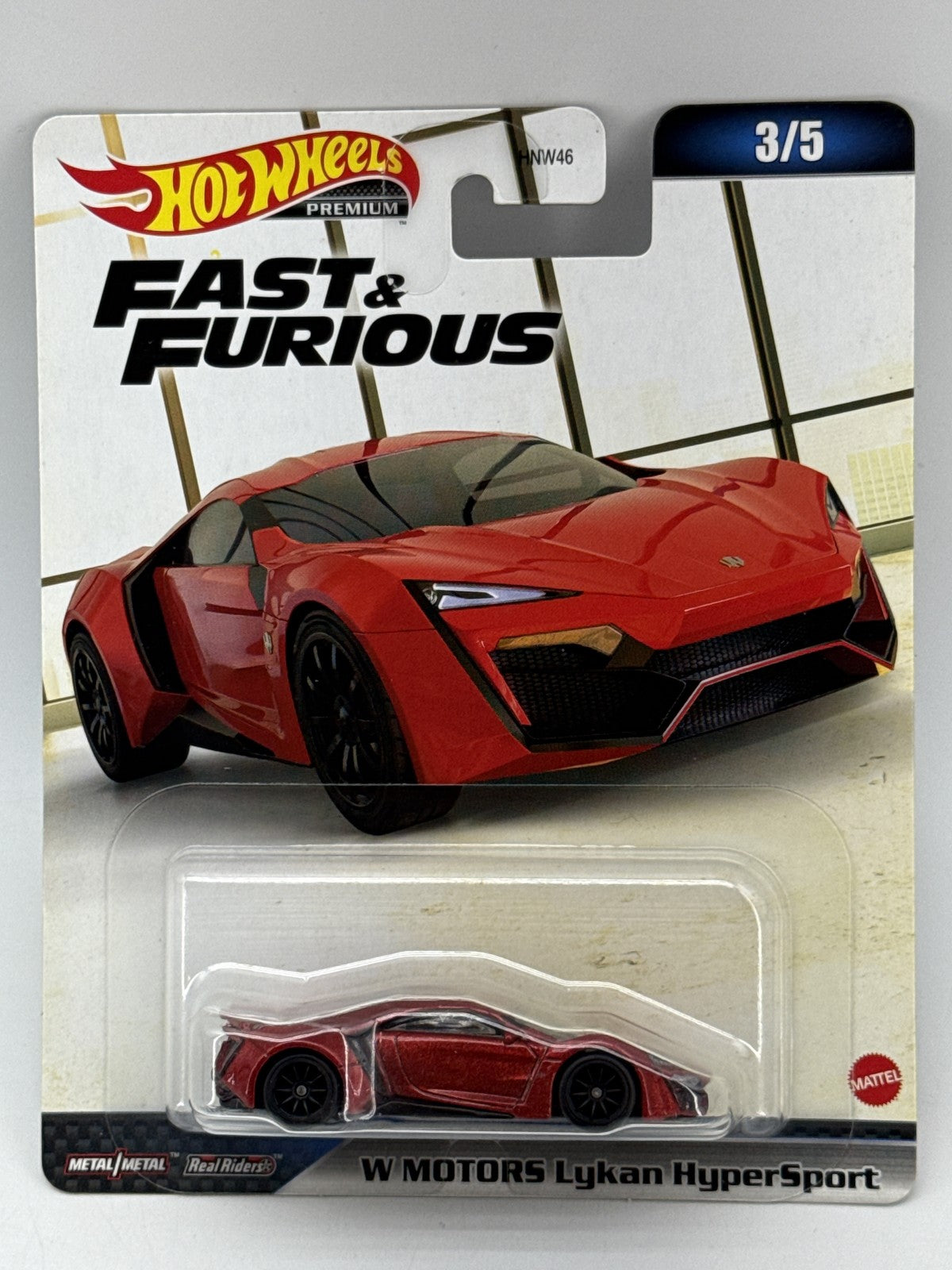 Hot Wheels Fast Furious W Motors Lykan HyperSport Diecast Toy Car 1:64 Red Metal