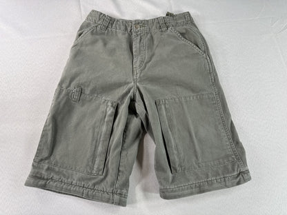 CHEROKEE Cargo Pants Mens 12 Olive Green 100% Cotton Relaxed Fit Convertible