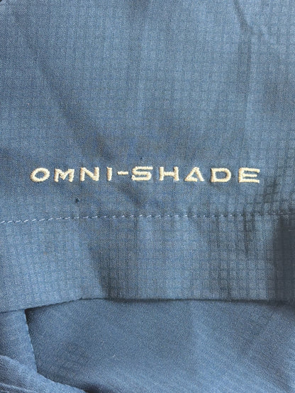 Columbia PFG Tamiami II Mens 2XL Navy Blue Vented Fishing Shirt Omni Shade SS