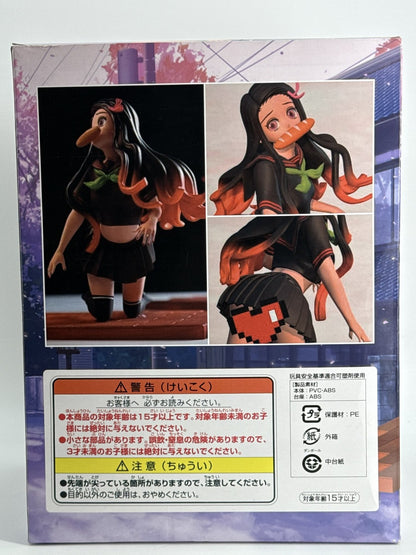 Anime Demon Slayer Kamado Nezuko Parody Figure School Uniform Kneeling PVC 6814