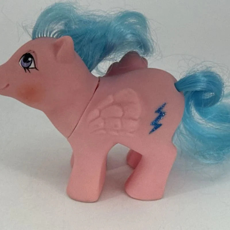 Firefly My Little Pony G1 Pegasus Pink Blue 1983 Hasbro Lightning Bolt MLP White