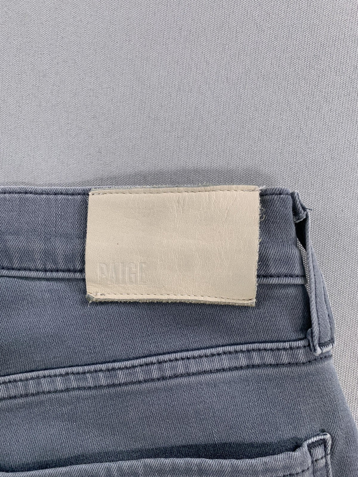 Paige Federal Jeans Mens 31x28 Gray Slim Straight Stretch Denim Pants Casual on
