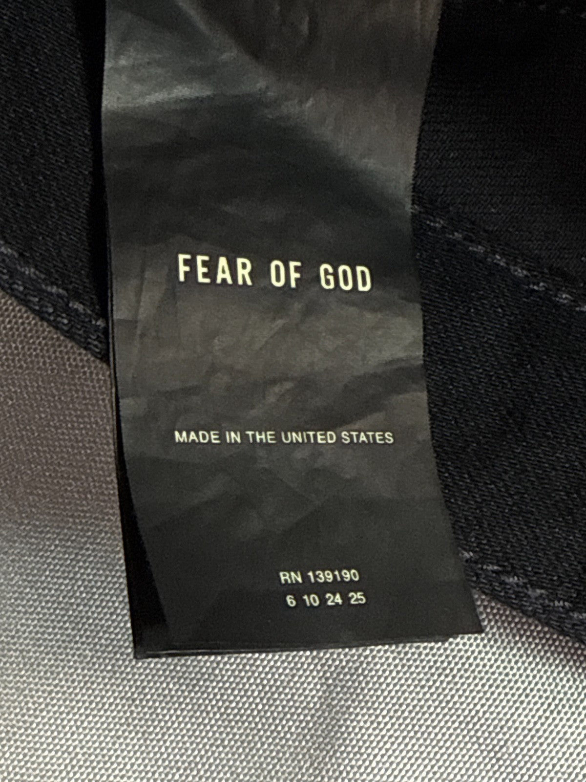 Fear of God Jeans 28 Black Denim Straight Leg Raw Hem Selvedge Fourth Collection