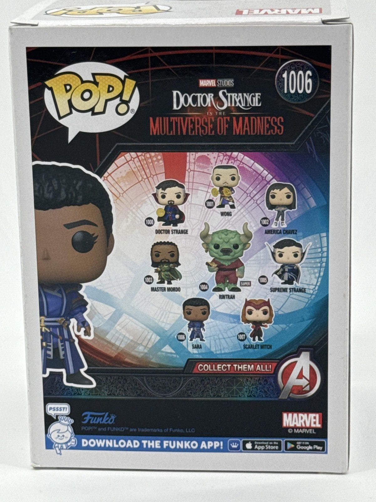 Funko Pop Doctor Strange Multiverse Sara #1006 Vinyl Bobblehead Figure Blue