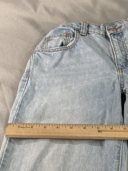 Art class Wide Leg Jeans Womens 8 Light Wash 100% Cotton Distressed Vintage