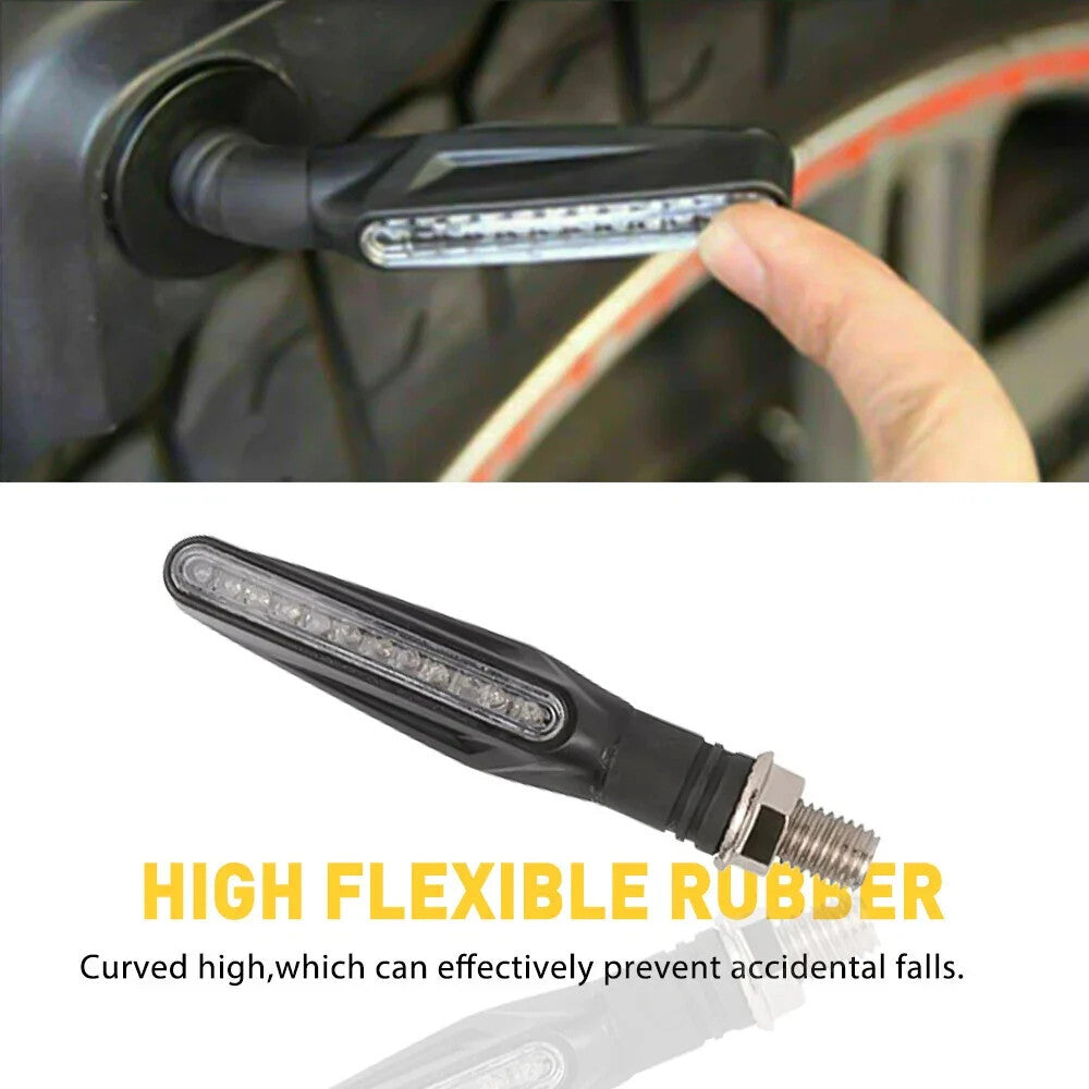 6x LED Turn Signal Lights Universal Amber Blinker Indicators Waterproof Moto