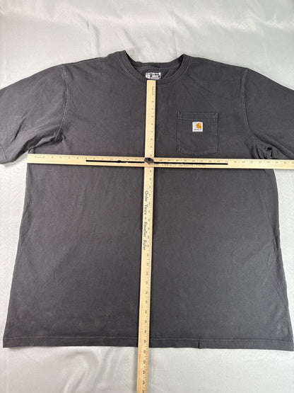 Carhartt Tee 3XL TALL Black Cotton Crewneck Short Sleeve Regular Fit Pocket