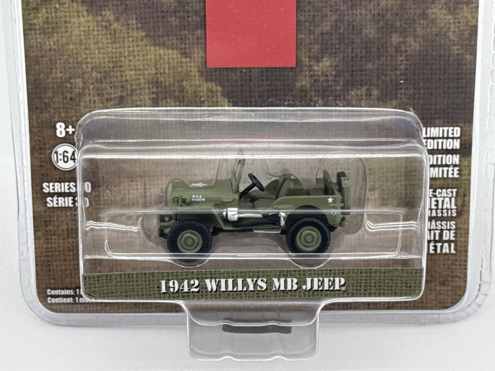 GreenLight M*A*S*H Willys 1:64 Green Metal Classic Limited Edition Die Cast Jeep