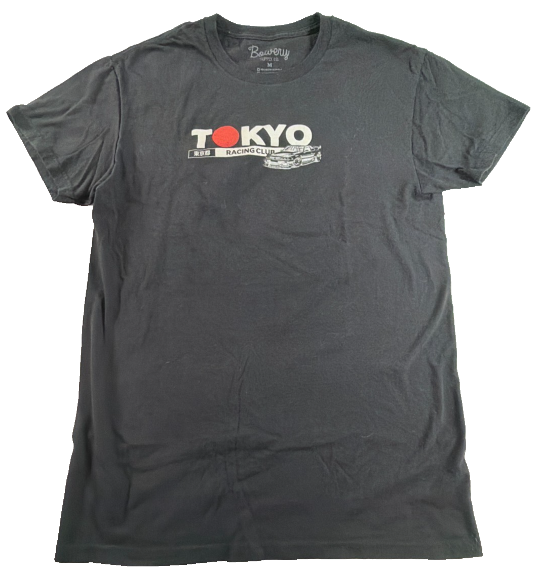 Tokyo Racing Club JDM Bowery Supply Co Black Japan Hashiriya Graphic Tee Med