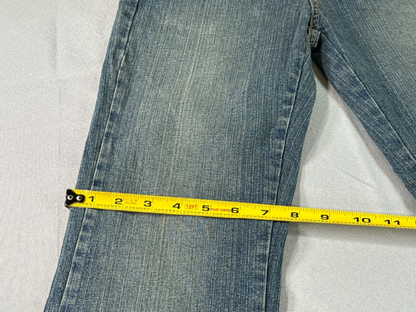 SO Wear It Declare It Flare Jeans Womens 3 Short Blue Stretch Bootcut Denim
