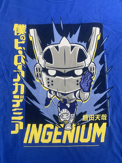 My Hero Academia Ingenium Shirt Mens Medium Blue Pop Tees Funko Graphic Anime