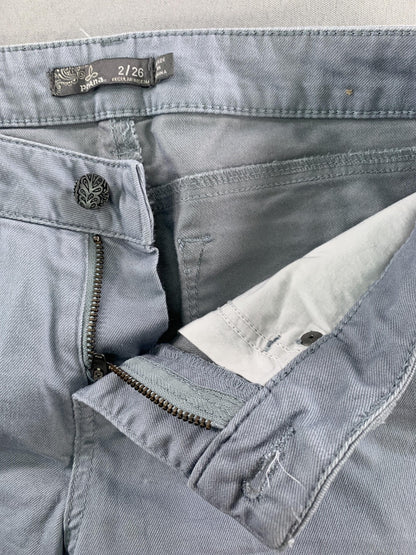PrAna Jeans Womens 2/26 Gray Straight Leg Denim Regular Inseam Casual Pants on