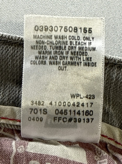 Levi's Straight Leg Jeans W36 L32 Gray Cotton Spandex Classic Fit Pockets