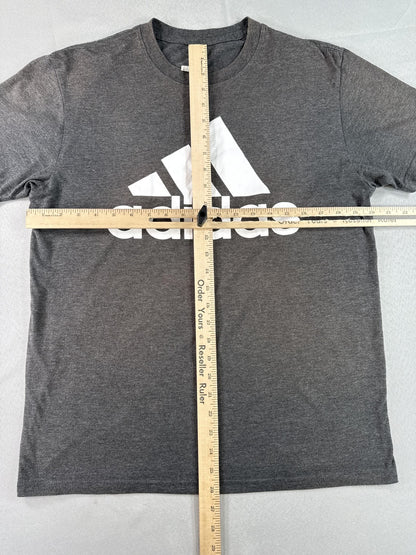 Adidas Gray Graphic Tee Medium Golf Logo Comfortable Short Sleeve