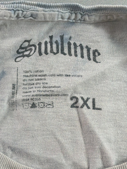 Sublime 40oz To Freedom Sun Double Sided Bleach Tie Dye Band Tee Mens 2XL NWT