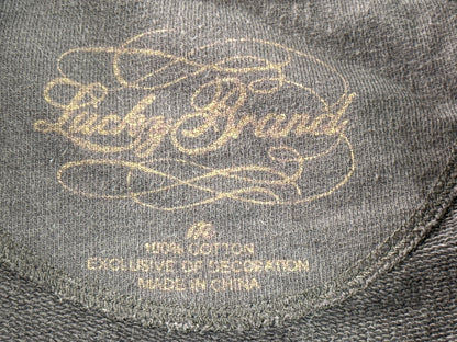 Lucky Brand 8WK3784 Hooded Open Cardigan XL Womens Brown Cotton Blend Long
