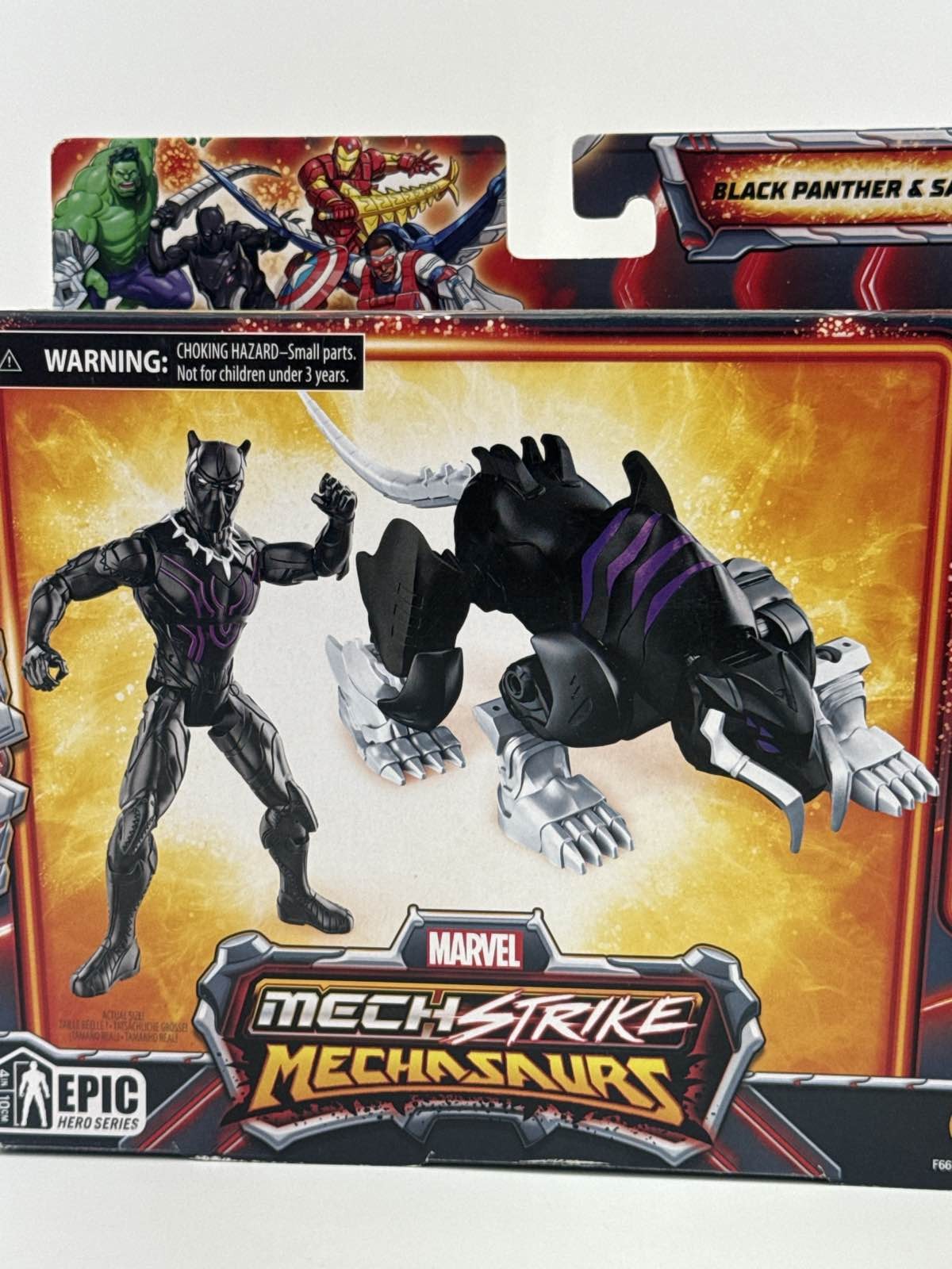 Hasbro Mech Strike Mechasaurs Sabre Claw Black Action Figure Dinosaur Toy F6607