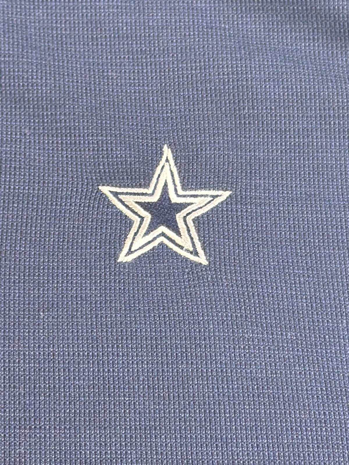 Dallas Cowboys Reebok NFL Polo Shirt Men Large Navy Blue White Star Embroidered