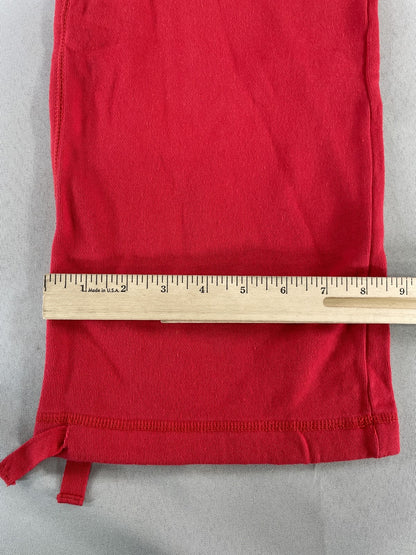 TYR Sweatpants Womens XS Red FFSP2A Red Line Drawstring Lounge Pockets Logo