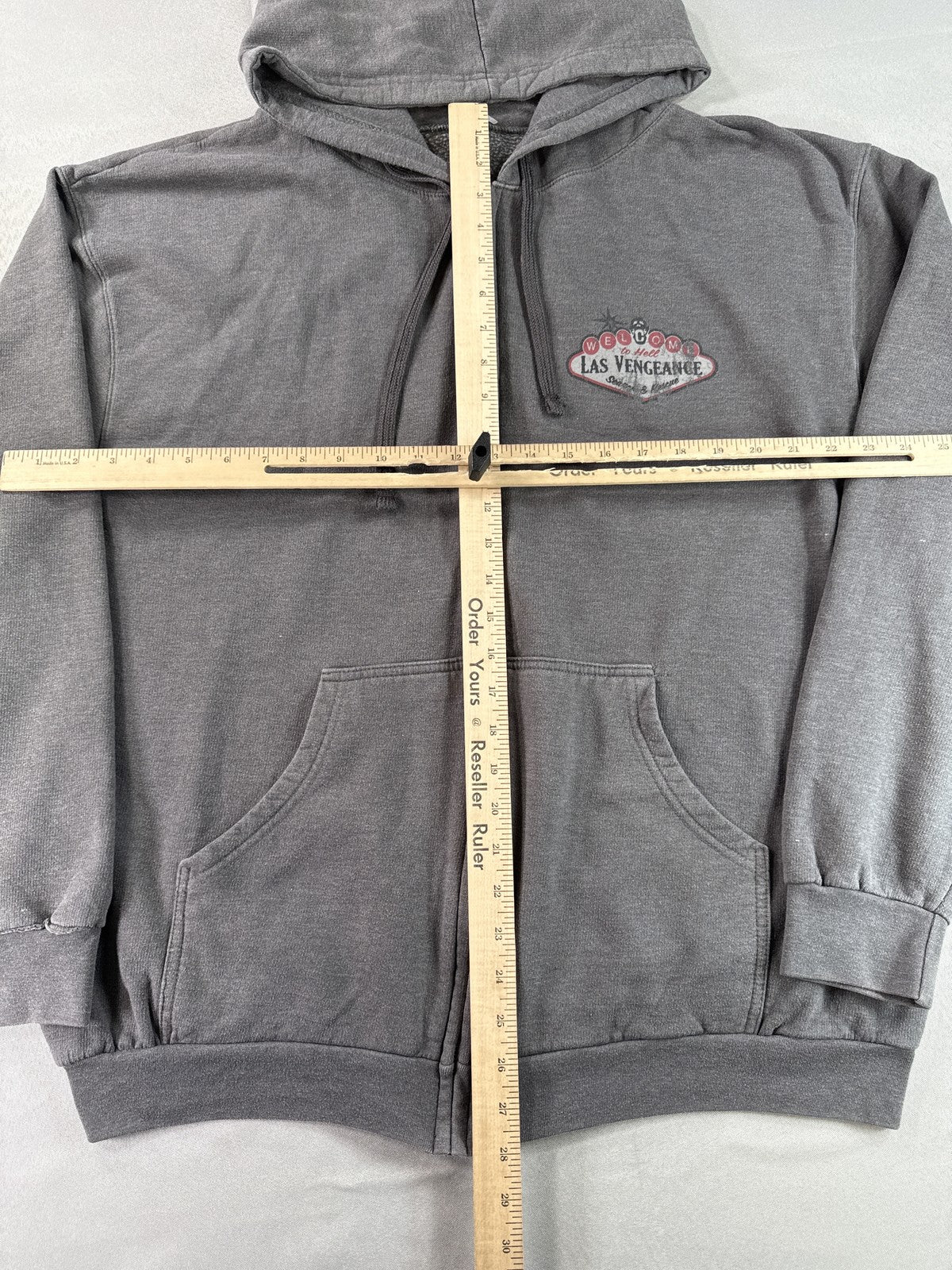 Netflix Army Dead Las Vengeance Streetwear Zip Hoodie XL Gray Cotton Graphic Men