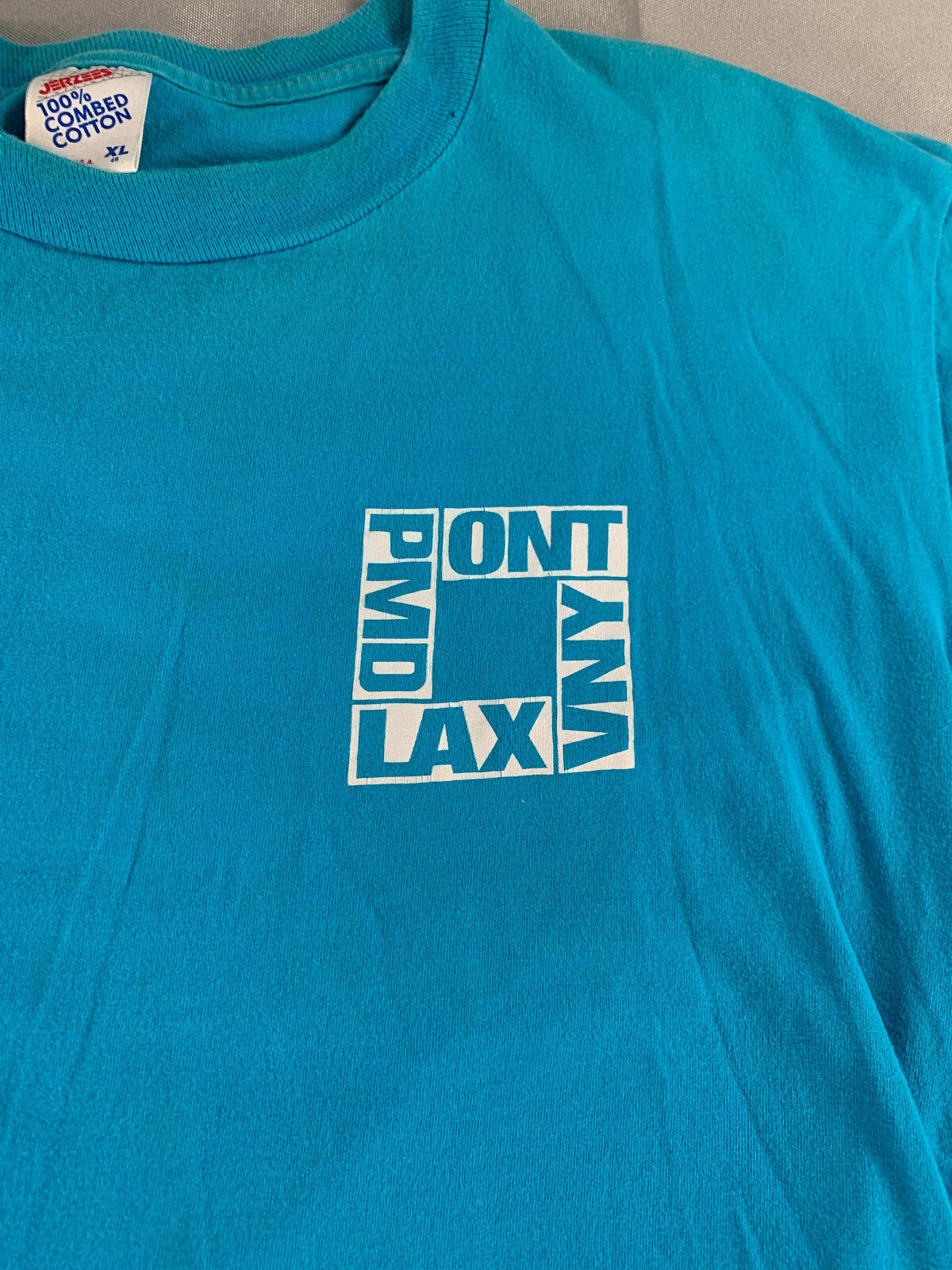 VTG Jerzees LAX ONT VNY PMD LA Dept of Airports Blue T-Shirt XL USA Made Cotton