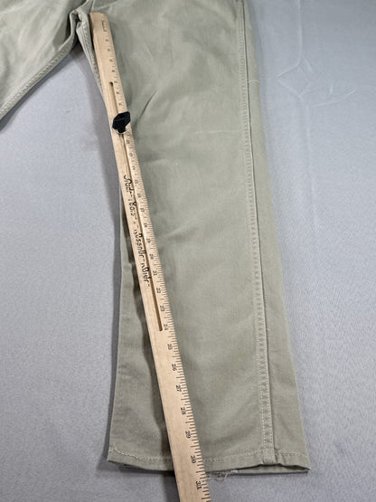 Levi's Straight Leg Pants 34 x 32 34x32 Beige Cotton Elastane Chino Stretch Five