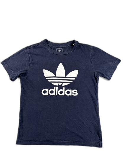 adidas Graphic Tee 11 12Y Youth 12Y Navy Blue Cotton Crewneck Short Sleeve Logo