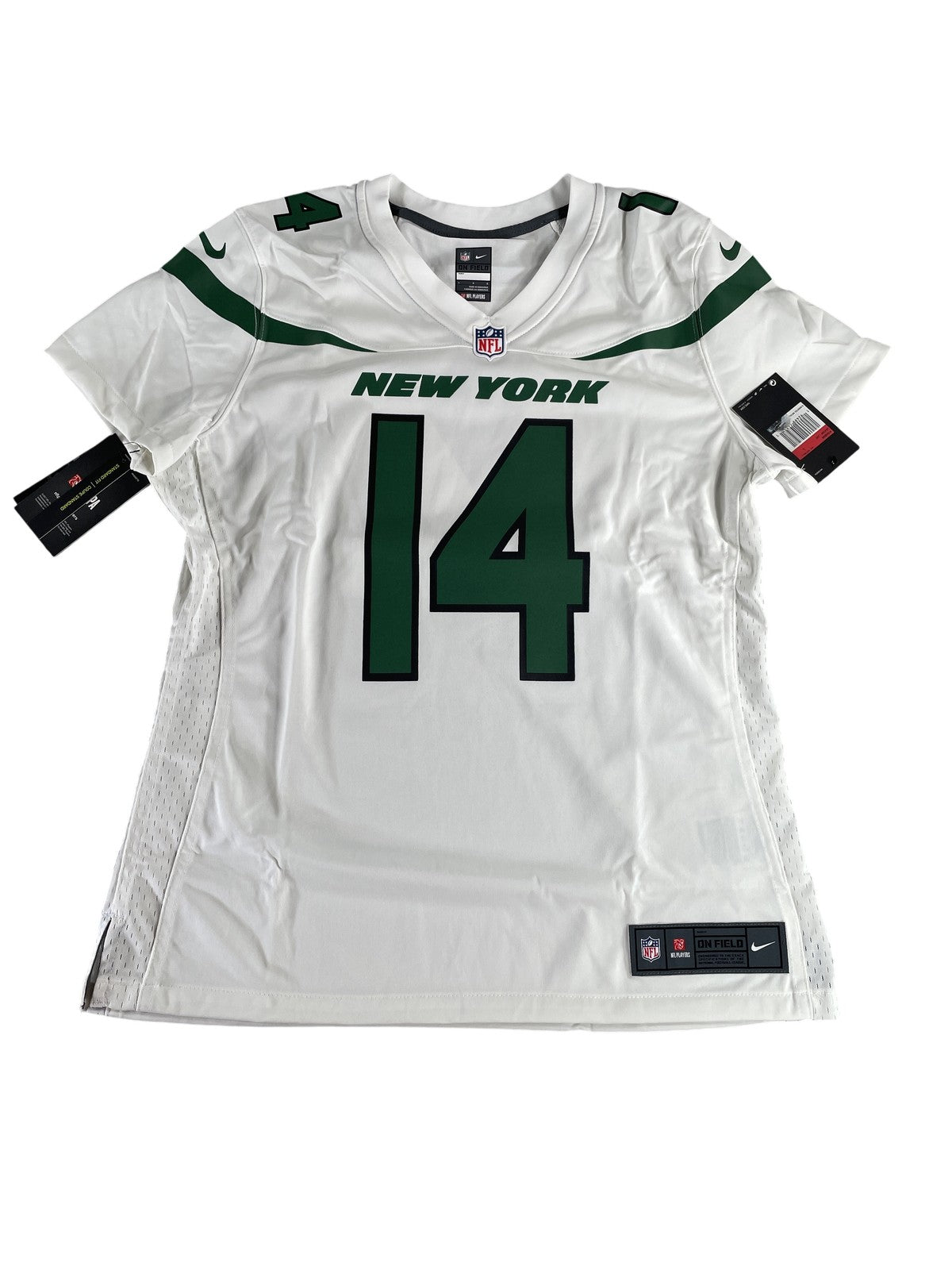 New York Jets Jersey Womens Large White Green NFL Football Shirt Darnold Nike