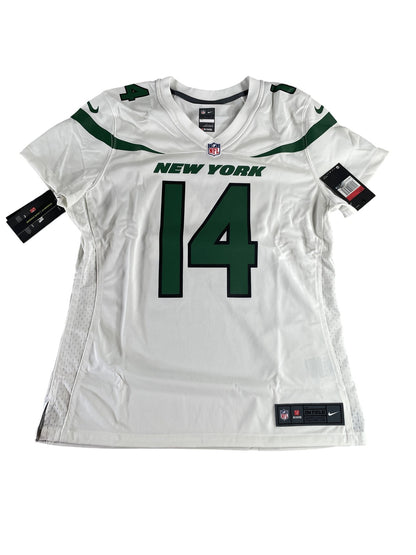 New York Jets Jersey Womens Large White Green NFL Football Shirt Darnold Nike