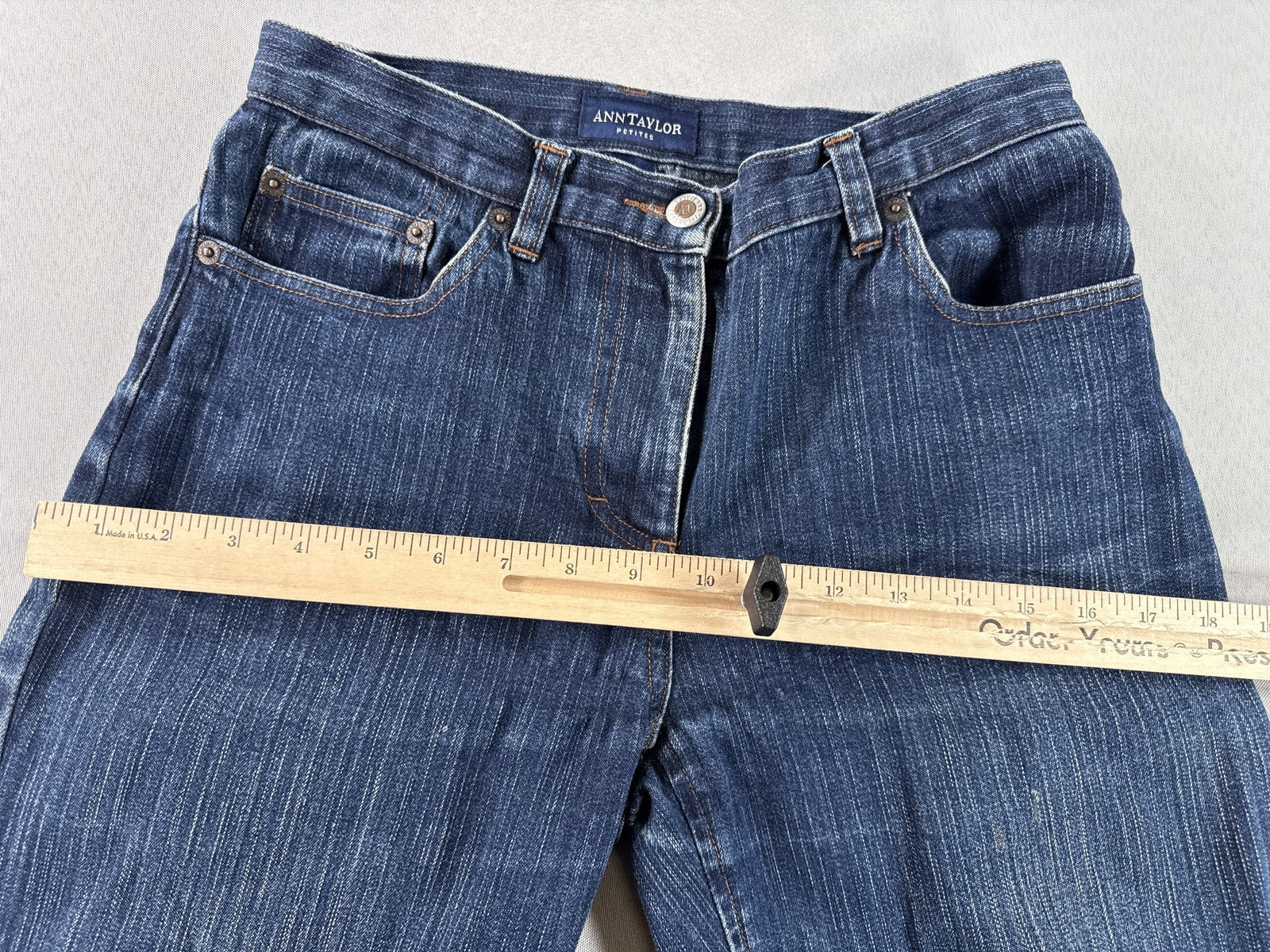 Ann Taylor Classic Straight Leg Jeans Womens 2P Blue Cotton Spandex Stretch Slim