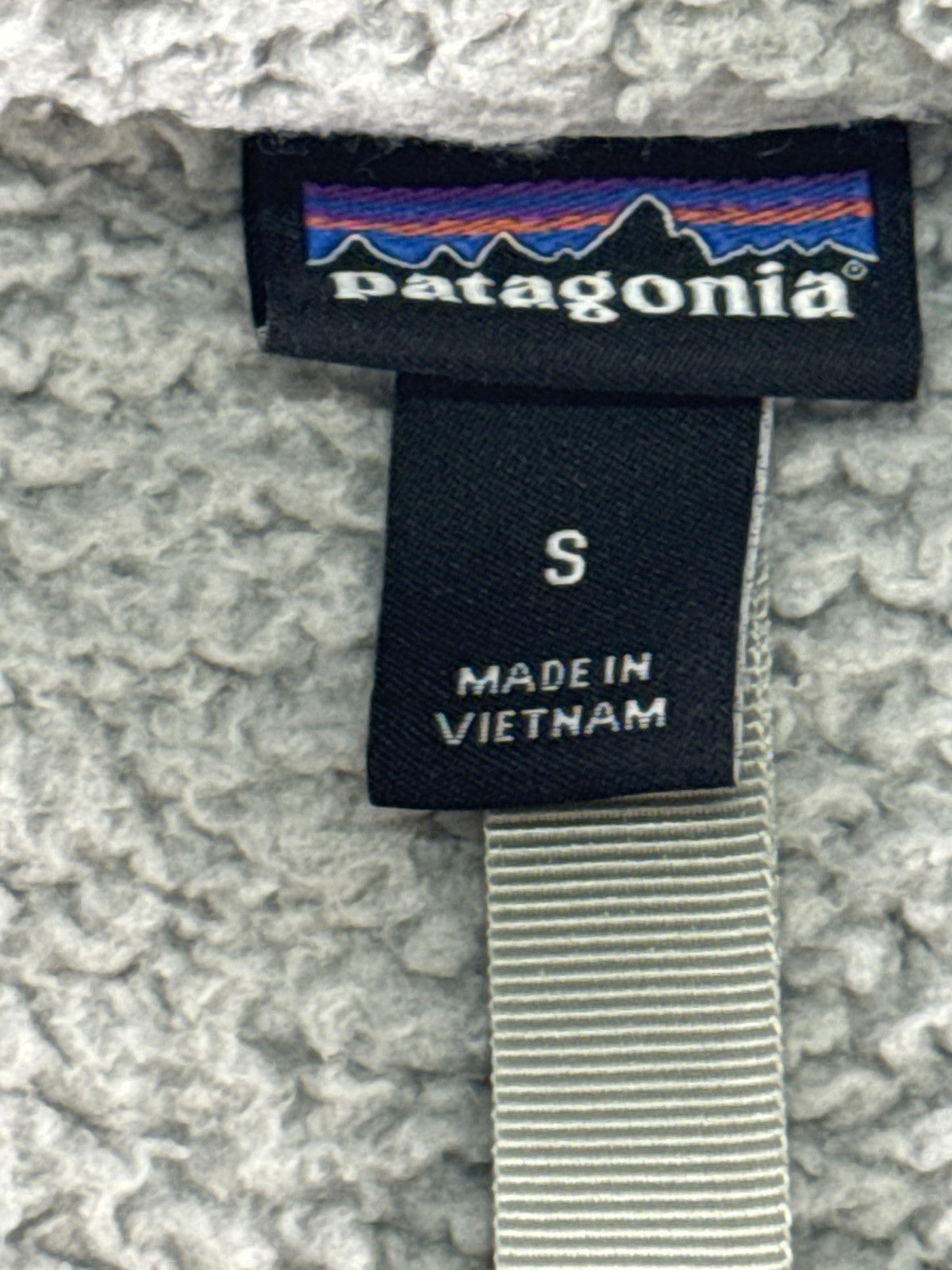 Patagonia Sweater Womens Small Gray Fleece Quarter Zip Pullover Sherpa Jacket
