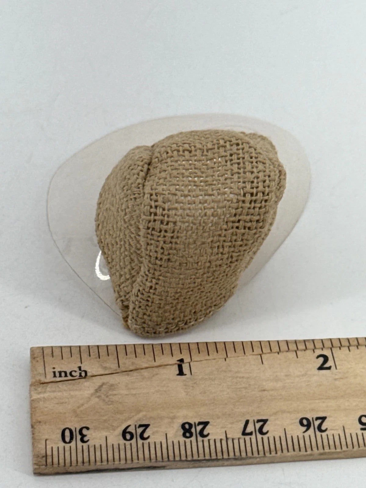 Vintage Barbie Burlap Hat w/ Clear Brim 70s Style Doll Accessory Rare Retro NWT
