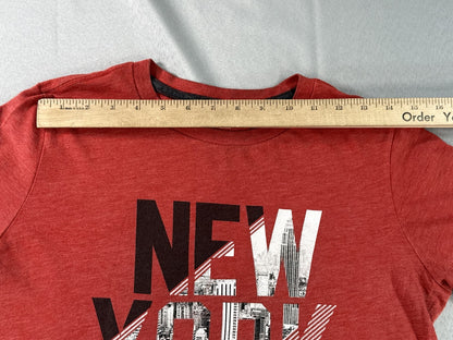 Old New York City Navy Graphic Tee XL Red Cotton Crewneck Short Sleeve