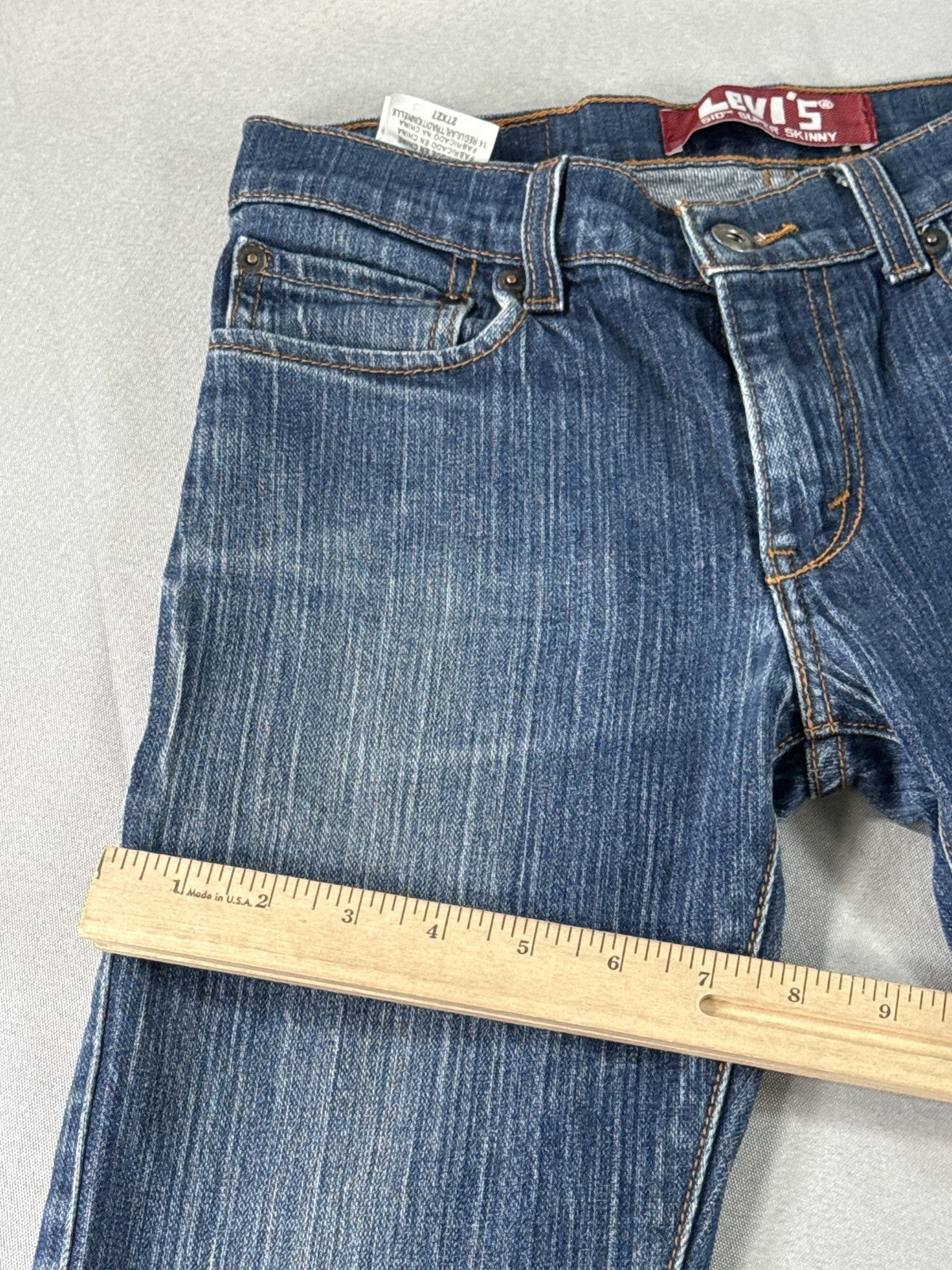 Levi's Skinny Jeans 27X27 Blue Distressed Faded Stretch Denim Mid Rise