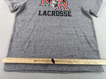 Under Armour MR Sports Hoodie LG Gray Cotton Blend Graphic Hooded Short Red