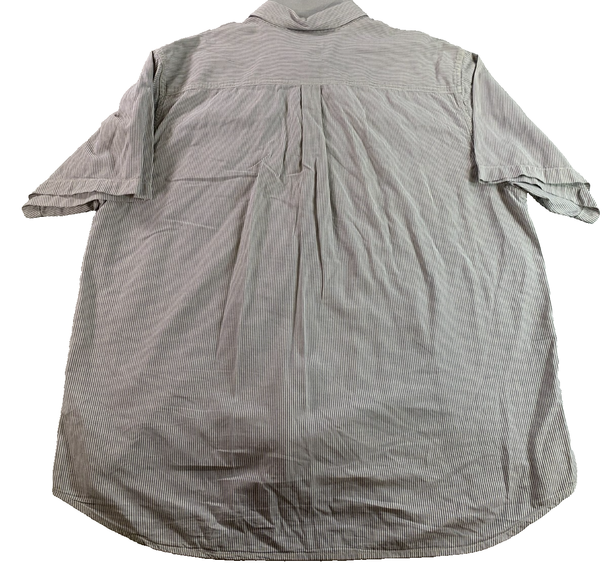 Carhartt Mens 2XL Blue Hickory Stripe Short Sleeve Button Up Work Shirt S280
