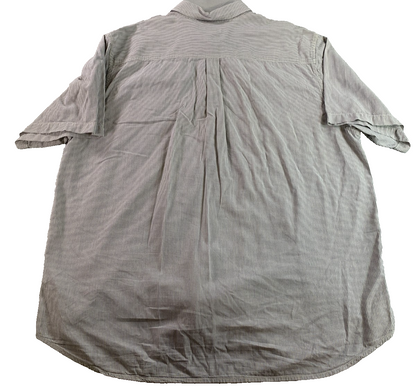 Carhartt Mens 2XL Blue Hickory Stripe Short Sleeve Button Up Work Shirt S280