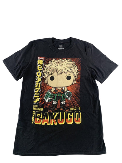 My Hero Academia Bakugo Shirt Mens Small Black Funko Pop Tee Katsuki Anime 100