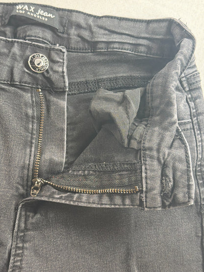 WAX Jean Los Angeles Womens 3/26 Gray Black Distressed Ripped Skinny Jeans NWT