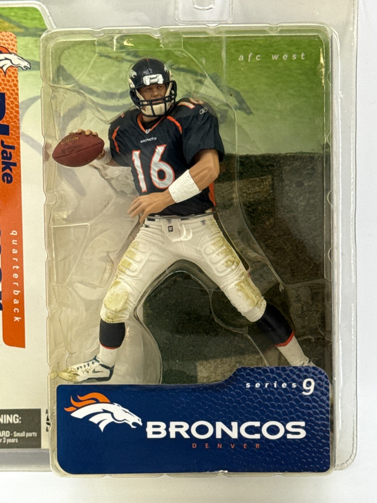 McFarlane NFL Series 9 Jake Plummer Denver Broncos QB #16 Blue Jersey Figure