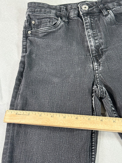 H&M Womens Black Skinny Jeans Size 6 Stretch Slim Fit Denim Pants Ankle