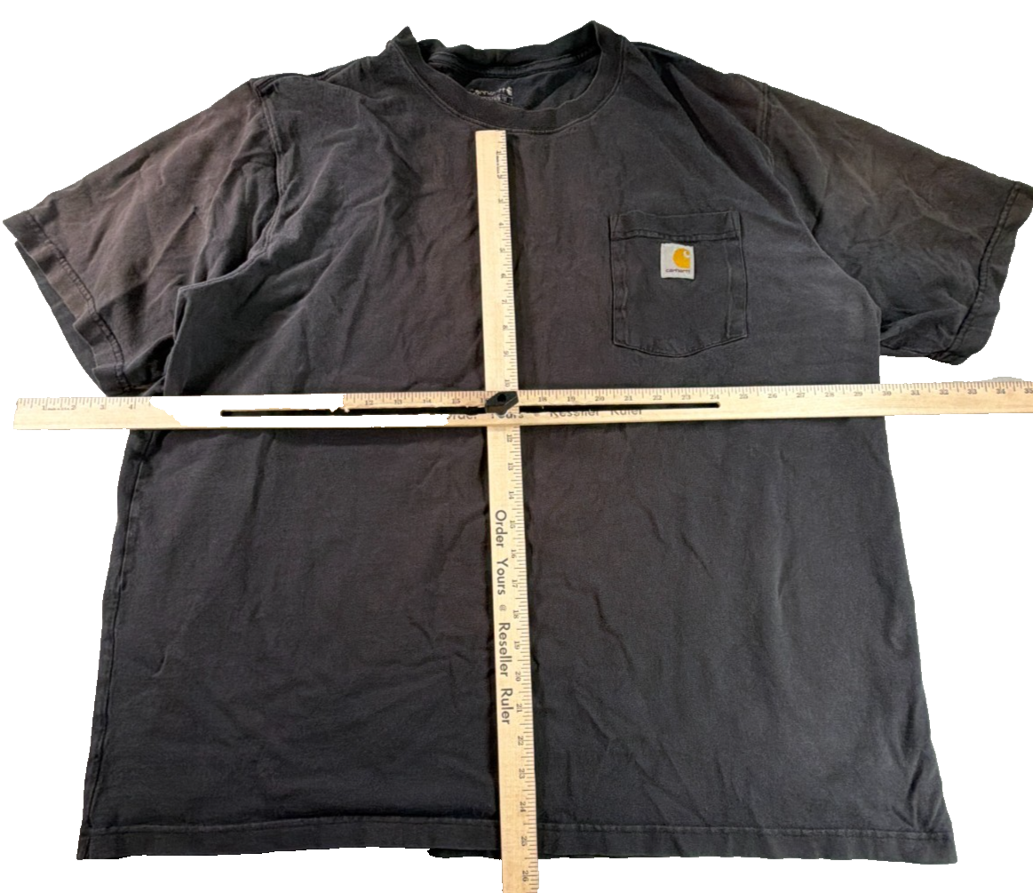 Carhartt K87 Pocket Tee Mens 2XL Gray Faded Short Sleeve 100% Cotton Workwear