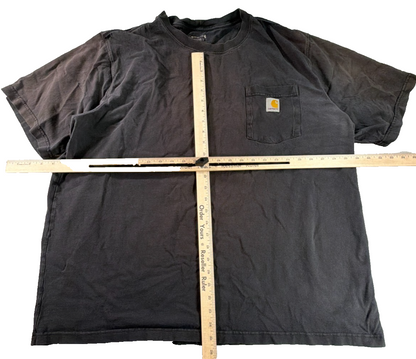 Carhartt K87 Pocket Tee Mens 2XL Gray Faded Short Sleeve 100% Cotton Workwear