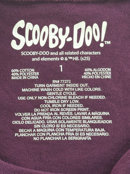 Scooby Doo Womens 1X Purple Mystery Gang Graphic Tee Shirt Velma Shaggy Daphne