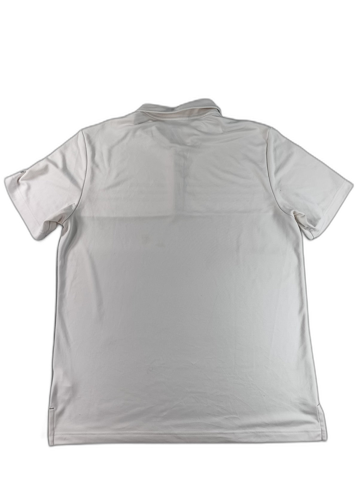 adidas Golf Polo Shirt Mens Gray Striped Performance Short Sleeve Regular Fit L